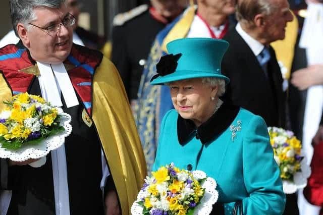 Picture shows the Queen's visit to Sheffield to distribute Maundy money in 2015: Picture Scott Merrylees SM1007/90q