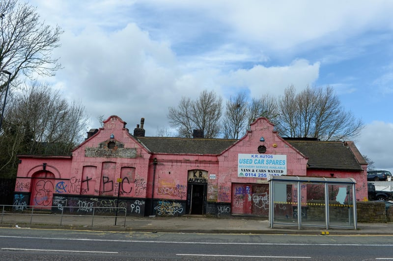 The old railway station at Heeley is currently the building and goods yard of KR Autos used car spares.  The frontage was the station itself .