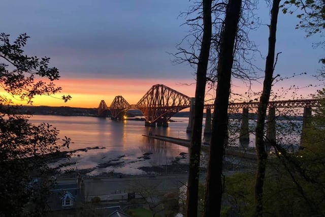 A beautiful shot of the Forth Bridge on Thursday night.