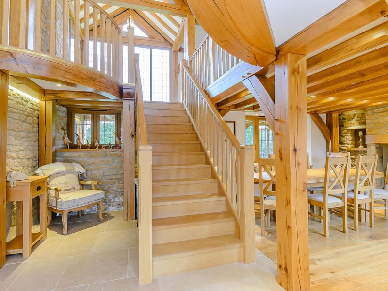 This individually-designed staicase is another outstanding feature of this property