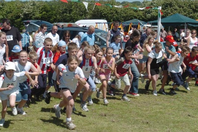 Children get ready to run at the carnival in 2006.