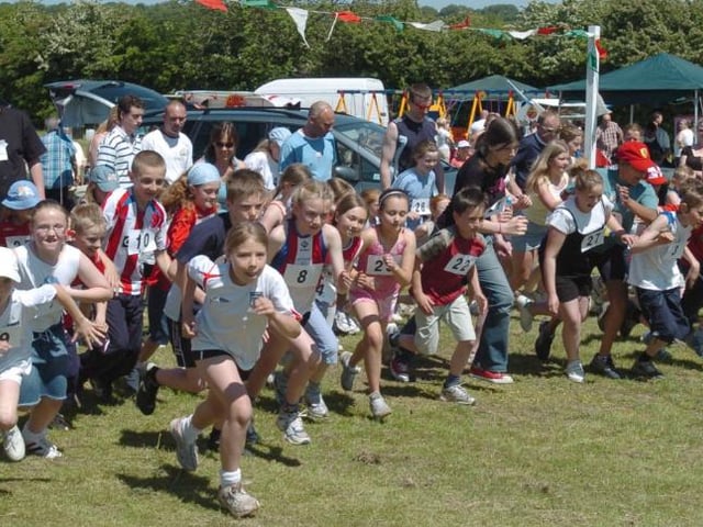 Children get ready to run at the carnival in 2006.