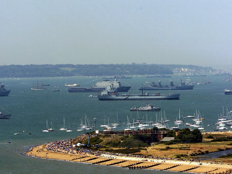 International Fleet Review , Trafalgar 200 celebrations in June 2005 in Gosport photographed from the air. Picture Paul Jacobs  (053052-24)