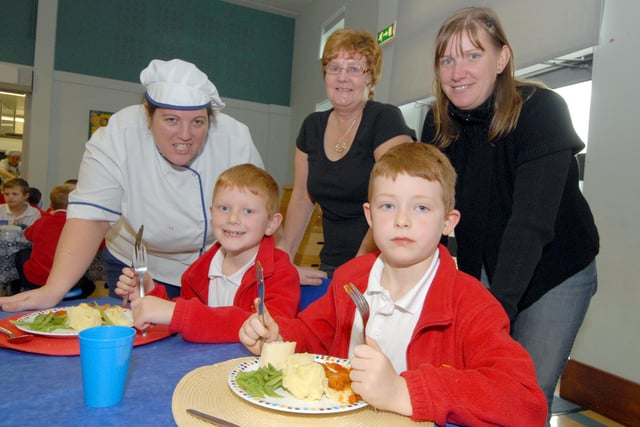 A Bolsover Church of England School dinner menu competition in 2009