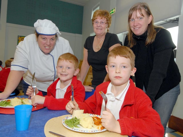 A Bolsover Church of England School dinner menu competition in 2009