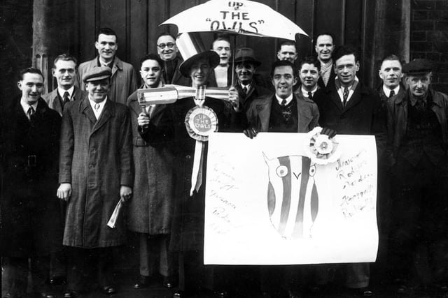 A group of Wednesday supporters in February 1960.