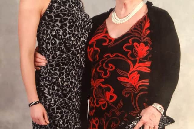 Violet pictured with Flavia from Strictly Come Dancing.