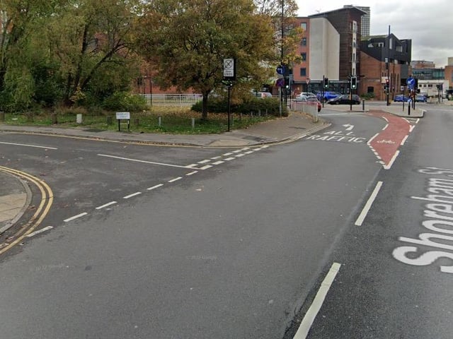 Coming down Shoreham Street, you want the last left, on to Margaret Street, to avoid the boundary on the inner ring road.