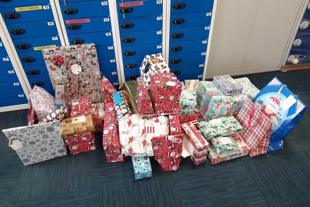 No fewer than 65 presents have been donated. Photo: South Yorkshire Police.