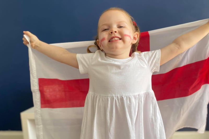 Katie says: "Come on England!"