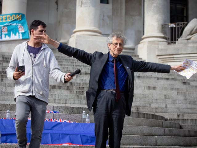 Protesters take part in the Portsmouth for Freedom event at Portsmouth Guildhall on Saturday. Picture: Habibur Rahman