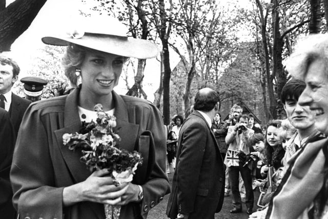 Princess Diana is pictured at St Paul's Church, Jarrow in May 1985. Were you in the picture?