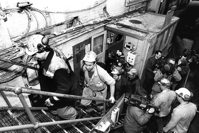 The colliery was closed in 1993, but was reopened a year later by RJB mining, this picture shows miners returning to work.
It remained opened for a further nine years before eventually closing permanently in 2003
