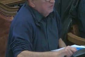 Sheffield City Council West Ecclesfield ward Coun Alan Hooper, speaking during a debate about the withdrawal of a PlayZone plan for Ecclesfield Park, February 2, 2026. Picture: council webcast