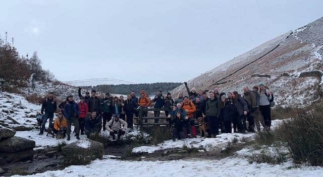 Members of the Another Hiking Collective group pictured during a walk in the snow ( Photo: @anotherhikingcollective)