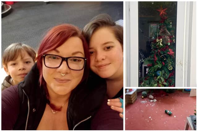During the course of the raid, the individuals ‘trashed’ the home Kirsty Waller shares with her 12-year-old daughter Lyra, and seven-year-old Isaac, who turns eight tomorrow (January 3); and even ransacked the children’s bedrooms