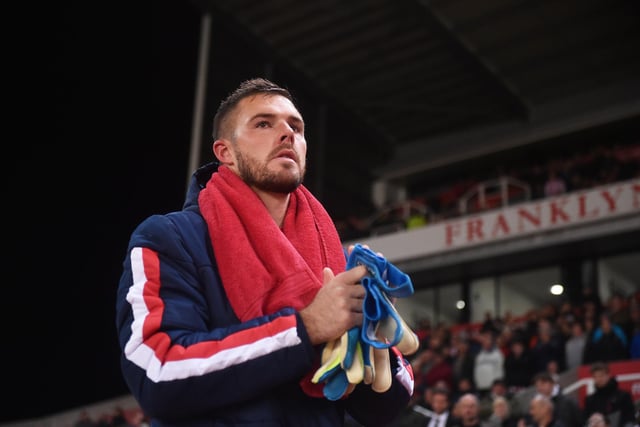 Stoke City star Jack Butland has revealed it's been a struggle to maintain his goalkeeping practice during the current football suspension, but is trying to treat the situation like summer training. (Sky Sports). (Photo by Nathan Stirk/Getty Images)