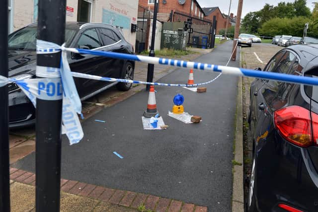 A police cordon remains in place after a shooting on Abbeydale Road, Sheffield, last night.