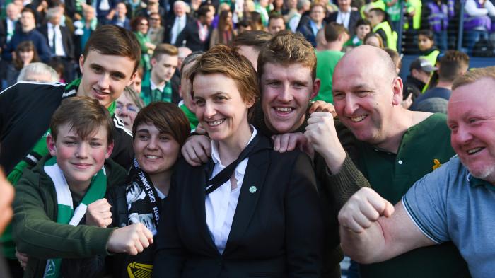 Hibernian Chief Executive Leeann Dempster was hailed for her role in the historic triumph. Picture: SNS/Craig Foy