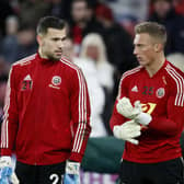 Michael Verrips and his fellow Sheffield United goakeeper Simon Moore (R): Simon Bellis/Sportimage
