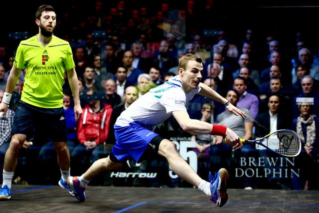 Sheffield's Nick Matthew reaches for a shot against Daryl Selby in 2015. The pair have now launched a 'Project Restart' for squash.