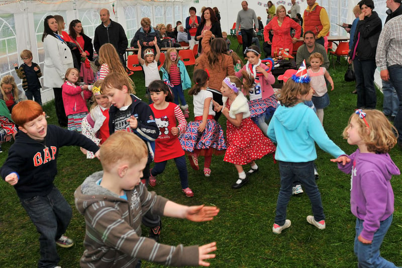 Look at the fun these children were having while they danced during the Elwick Village Royal Jubilee celebration in 2012.