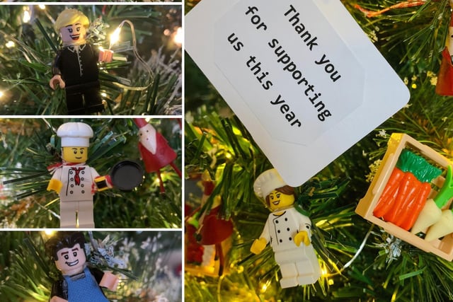 Cafe Grande in Edinburgh's Bruntsfield have decorated their tree with Lego figures to represent each member of staff. We're pretty sure they're not exact likenesses. 
182-184 Bruntsfield Place, www.cafegrande.cafe