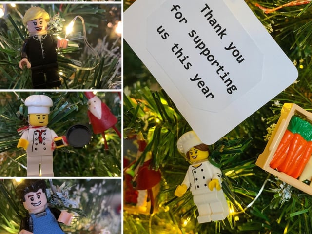 Cafe Grande in Edinburgh's Bruntsfield have decorated their tree with Lego figures to represent each member of staff. We're pretty sure they're not exact likenesses. 
182-184 Bruntsfield Place, www.cafegrande.cafe