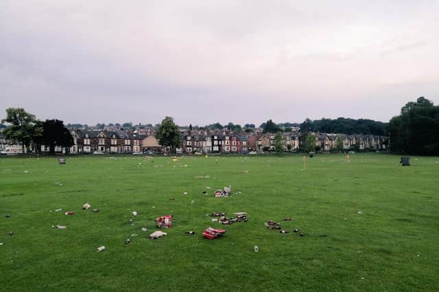Litter in Endcliffe Park, Sheffield (pic: @jonprecious)