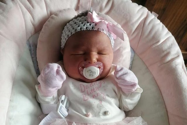 Lyla Mae Sharp was born to mum Louise Bradshaw on May 7.  Grandma Maria Wrigley called her 'nanan's little beauty'.