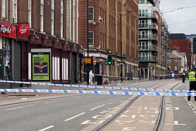 A section of West Street remains taped off following a police incident