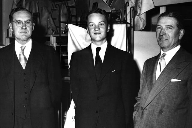Managerial Staff H. Swan, Michael Swan & A.G Smith in 1957. Photo: Bill Hawkins.