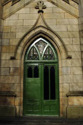 Green door, Saint George's Lecture Theatre by Andrew Mansfield