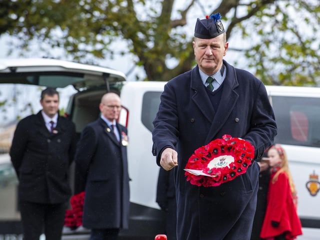 A few veterans were able to join in the virtual service at the Garden of Remembrance