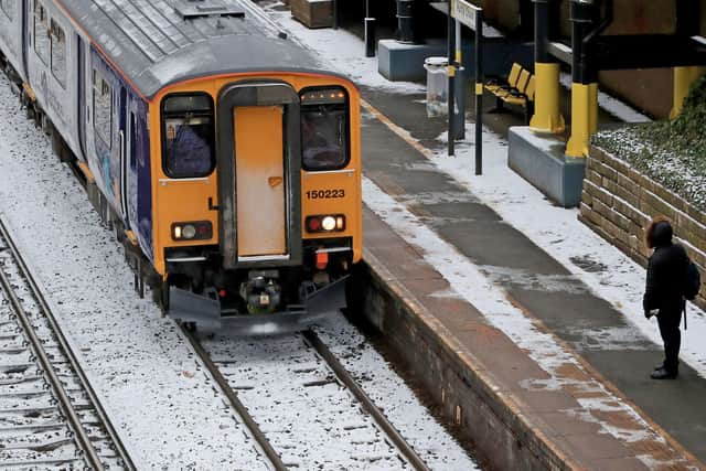 Ice on a railway platform. Peter Byrne/PA Wire