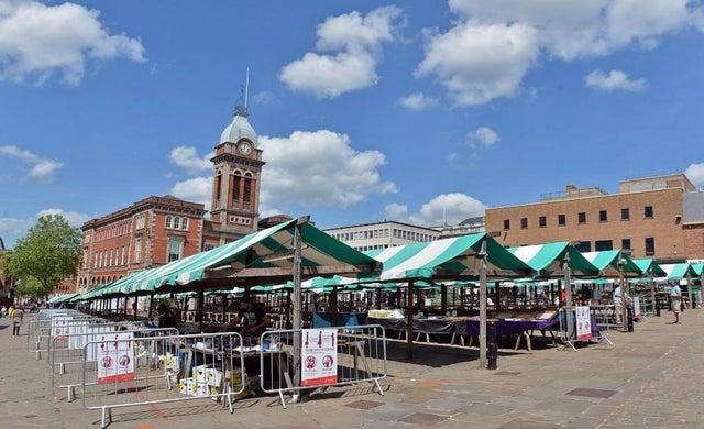 The £3.4million Revitalising the Heart of Chesterfield development will see the town's outdoor market improved. The scheme recently received a £650,000 funding boost. Work is expected to be finished by November next year.