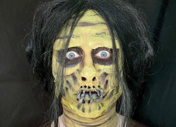 Billy Butcherson took Rachel  Brobbin more than two hours to recreate in make-up.