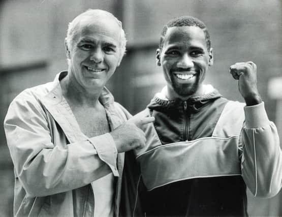Boxer Fidel Smith pictured with Brendan Ingle, 1987