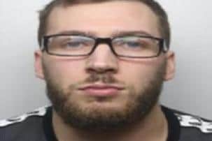 Pictured is former prison officer Thomas Walls, aged 26, formerly of Zetland Road, Doncaster, who has been sentenced to five years and seven months of custody after he was caught smuggling drugs into prison at Doncaster.
