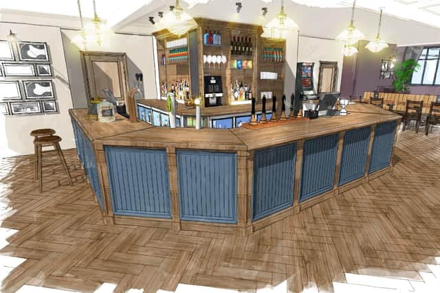 An artists' impression showing how the pub will look.
