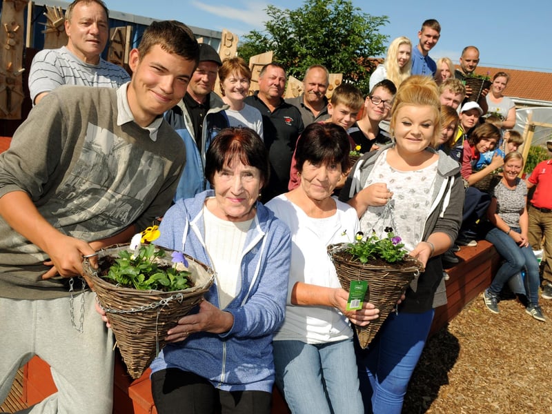 South Tyneside Positive Activities members, Glen Westley and Catherine Tremlett-Mullen were pictured in 2014 as they handed hanging baskets to Anne Alderson and Jean Easton, at Boldon Allotments. Does this bring back happy memories?