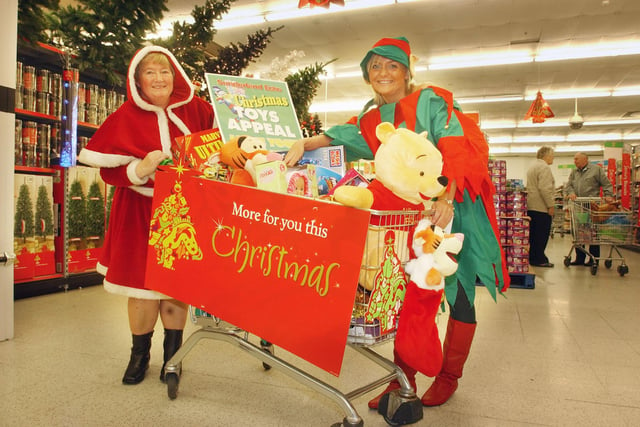 Santa Claus and an accompanying elf were pictured at Asda in Washington as they helped with the Echo's Christmas toy appeal in 2006.
