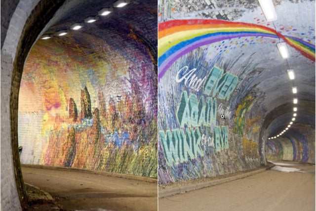 A photo taken over the weekend of The Colinton Tunnel (right) showing the rainbow, a symbol of peace and hope in these uncertain times.