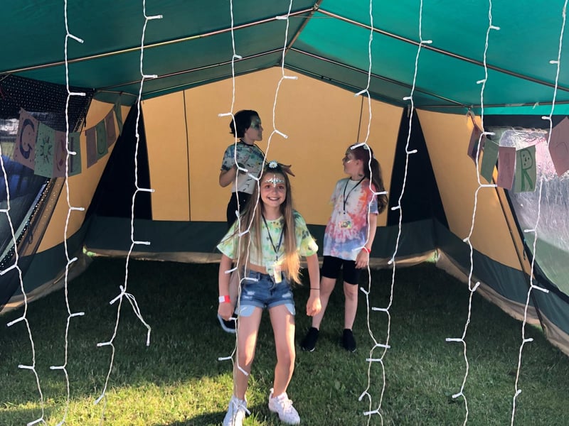 Children made the most of the entertainment at Oak Fest at Our Lady of Sorrows Catholic Primary School