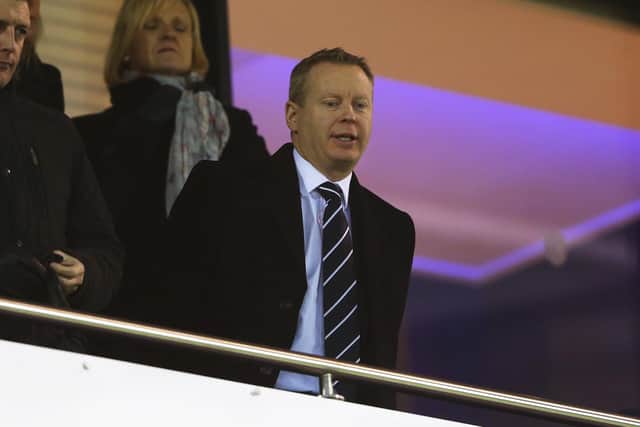 WEST BROMWICH, ENGLAND - JANUARY 01: West Bromwich Albion Chief Executive Mark Jenkins looks on prior to the Barclays Premier League match between West Bromwich Albion and Newcastle United at The Hawthorns on January 1, 2014 in West Bromwich, England.  (Photo by Scott Heavey/Getty Images)