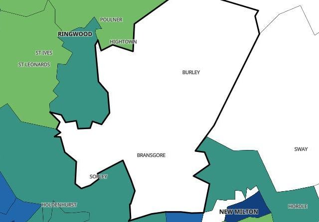 There were fewer than three cases in Bransgore and Burley in the seven days to November 23.