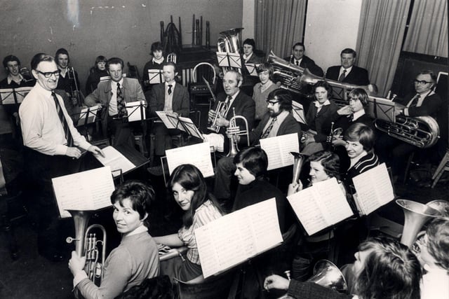 Tideswell silver brass band, March 1976