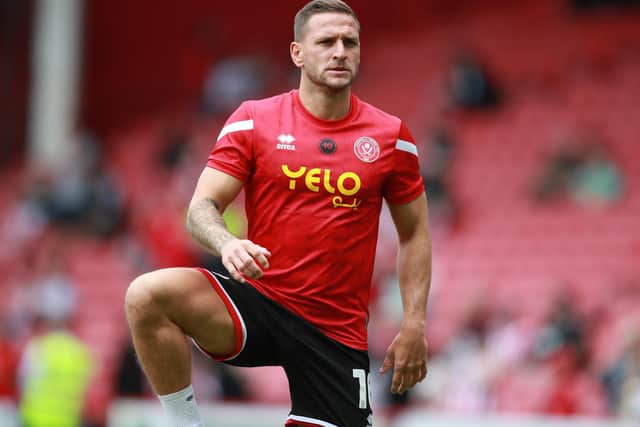 Sheffield United captain Billy Sharp will miss the trip to Luton Town: Simon Bellis / Sportimage