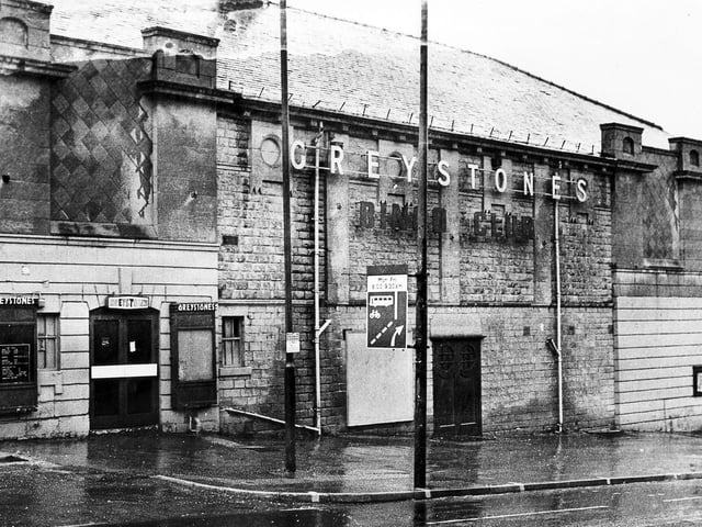 The old Greystones Cinema, Sheffield, pictured in 1979. The cinema opened in 1914 and later became a bingo hall. Following a disastrous fire in November 1982, the building was demolished.