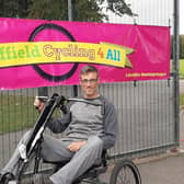 Tom Collister from Sheffield Cycling 4 All objected to plans to turn the area of Hillsborough Park, Sheffield where his charity organises cycling sessions for people with disabilities into an activity hub